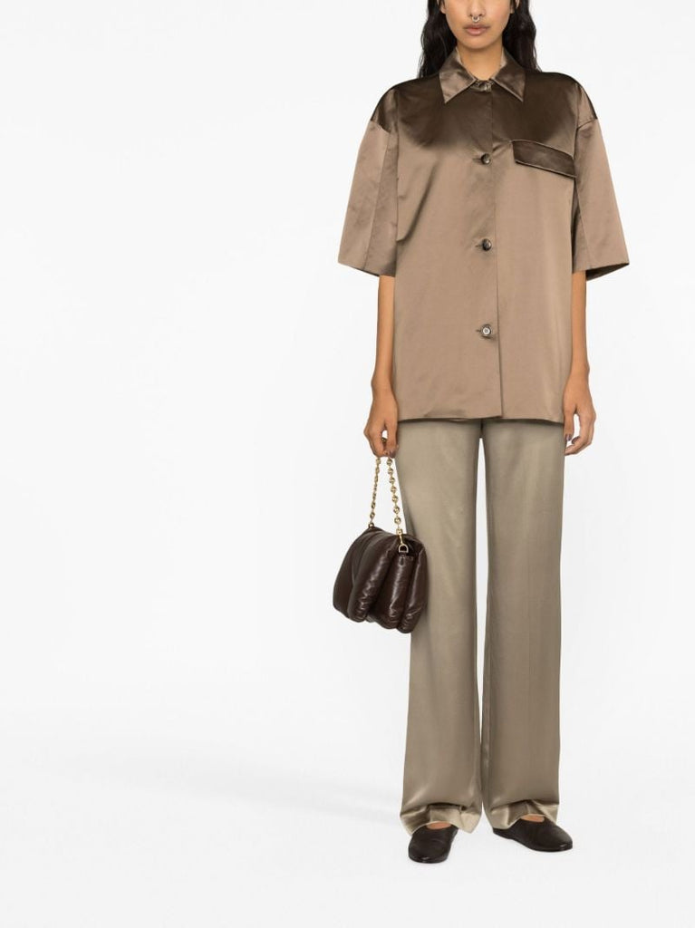 Neutral Tova Silk Trousers