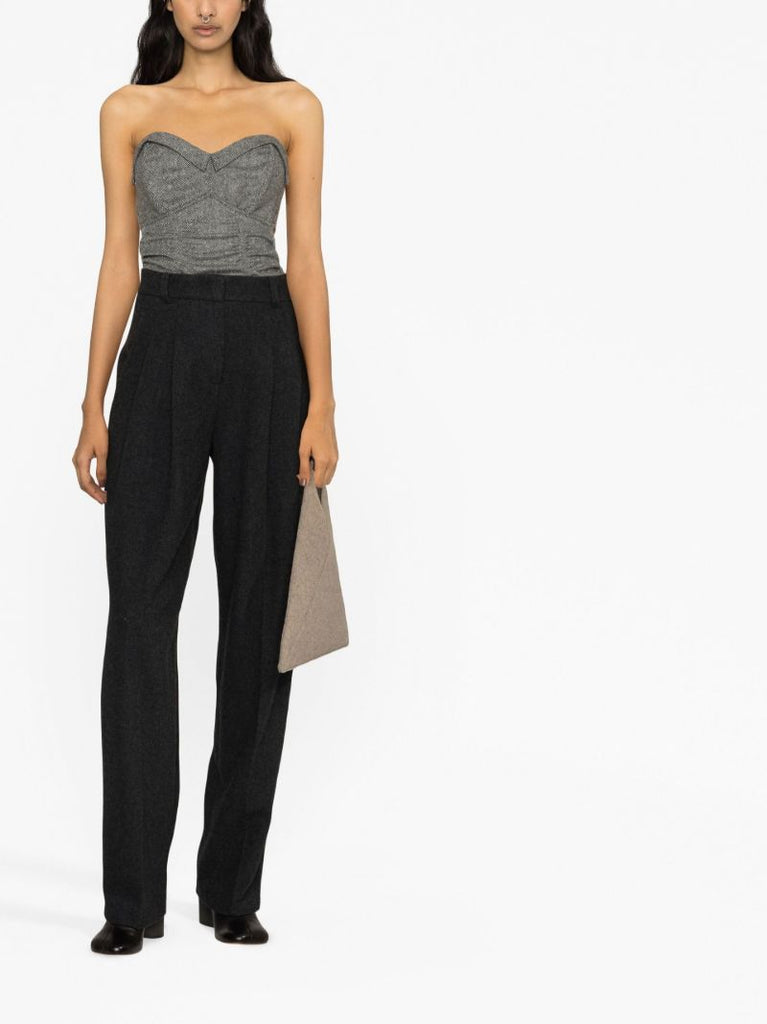 Grey Layton Straight-leg Trousers