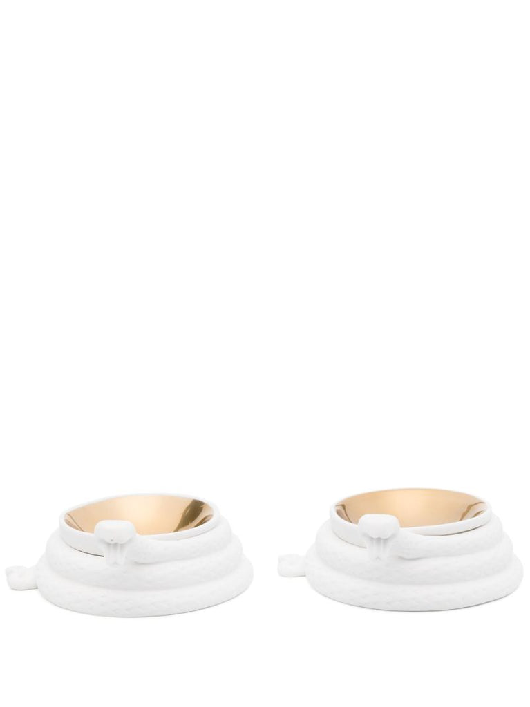 White Eden Ceramic Salt and Pepper Cellars