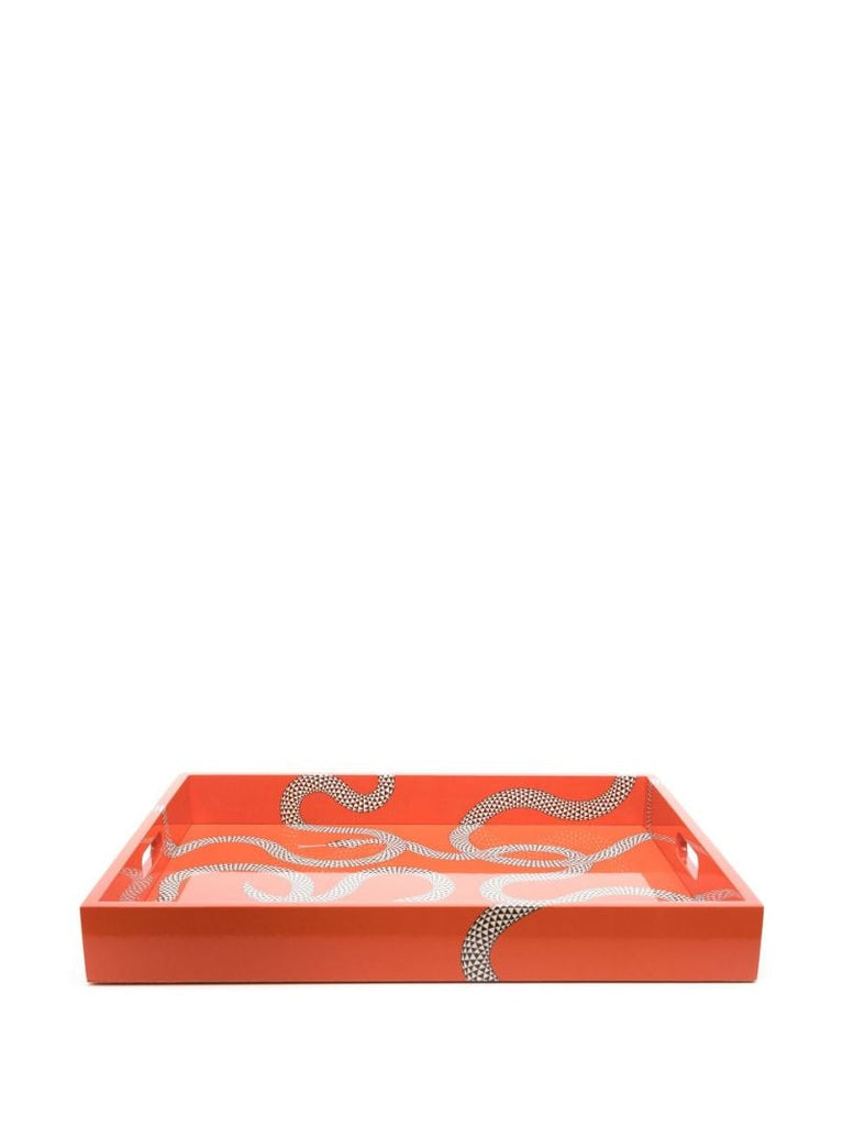 Orange Eden Snake-print Tray