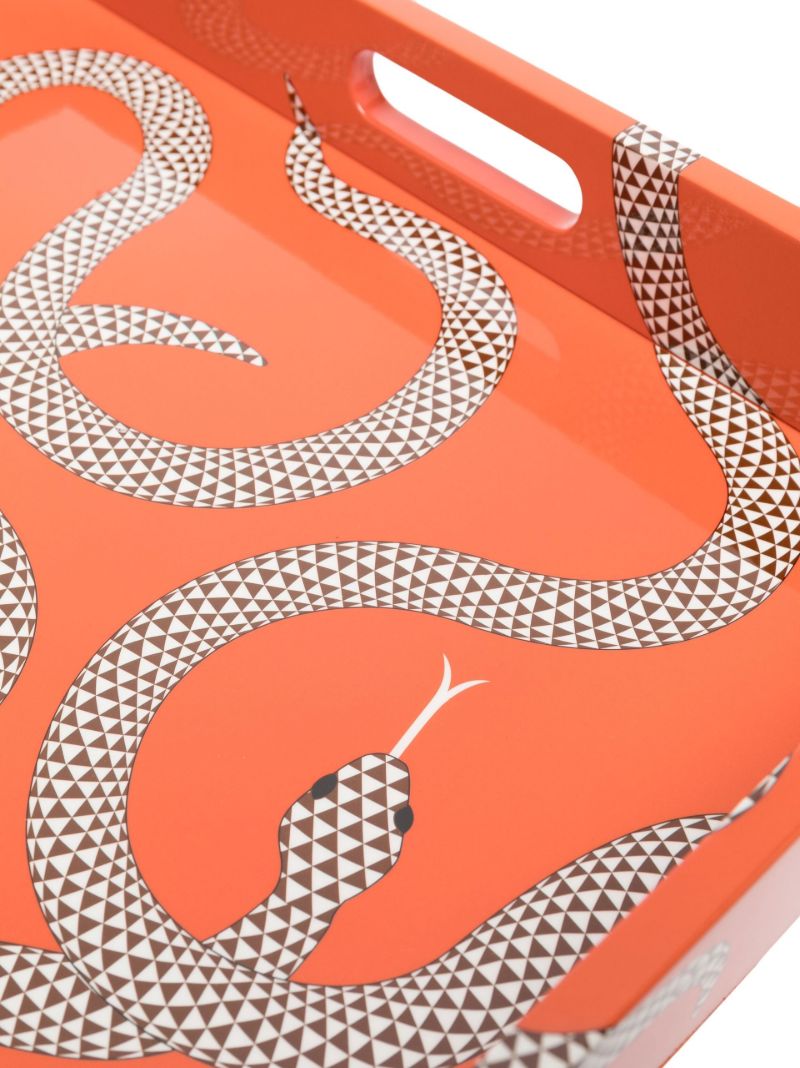 Orange Eden Snake-print Tray