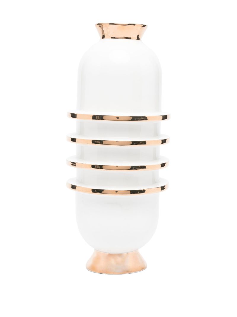 White Orbit Capsule Vase