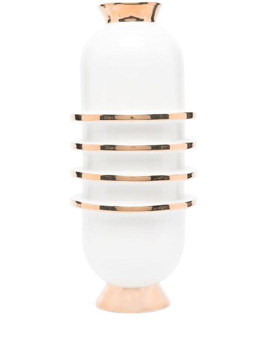 White Orbit Capsule Vase