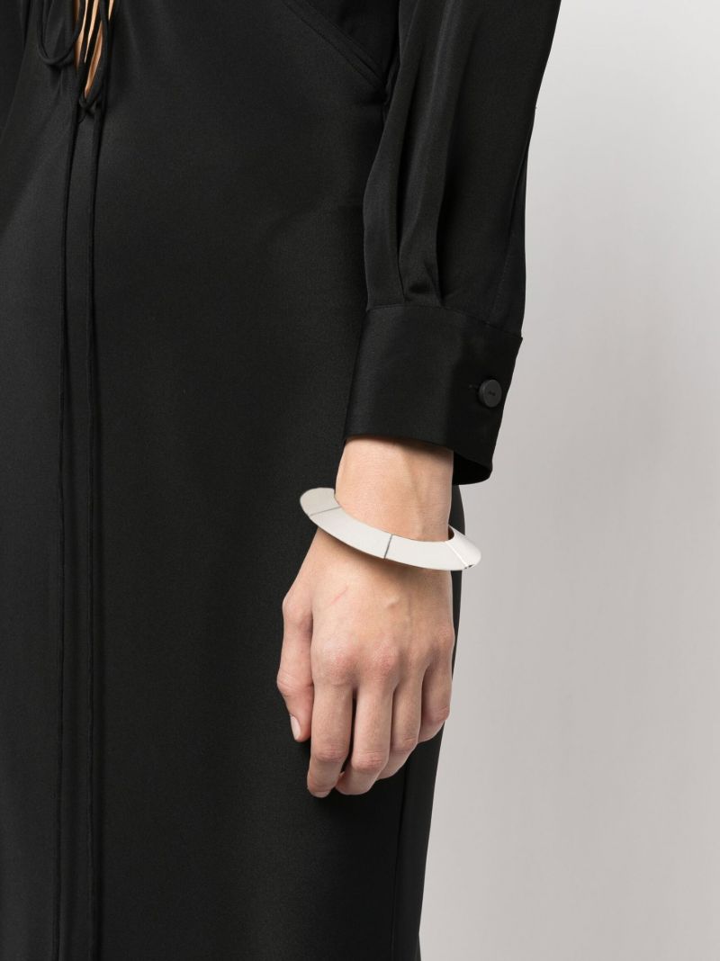 Silver-tone Spinner Bangle Bracelet