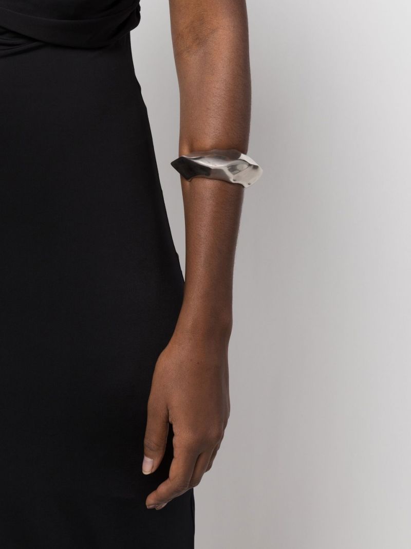 Silver-tone Sculpted Cuff Bracelet