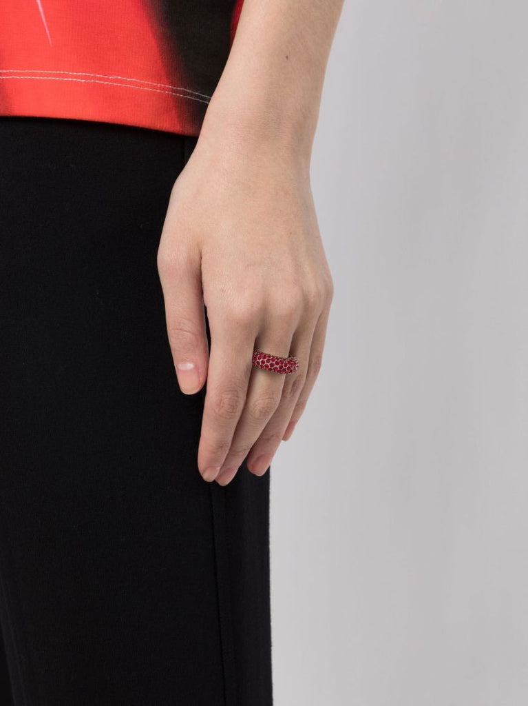 Silver-plated Cameron Crystal Ring