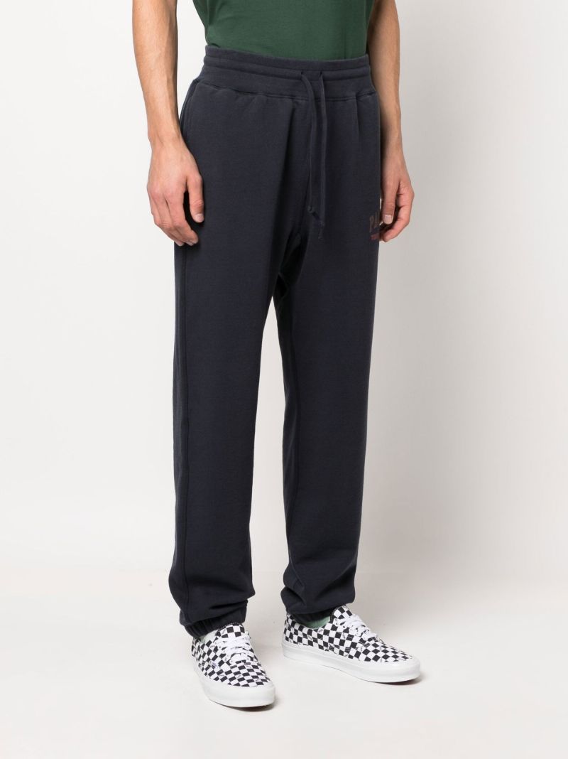 Blue Vitas Logo Print Cotton Track Pants