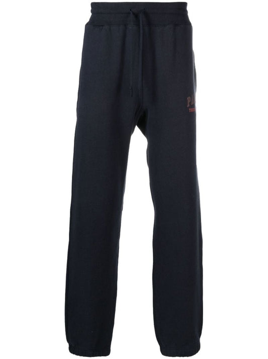 Blue Vitas Logo Print Cotton Track Pants