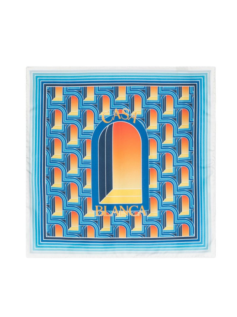 Blue L'arche De Nuit Scarf