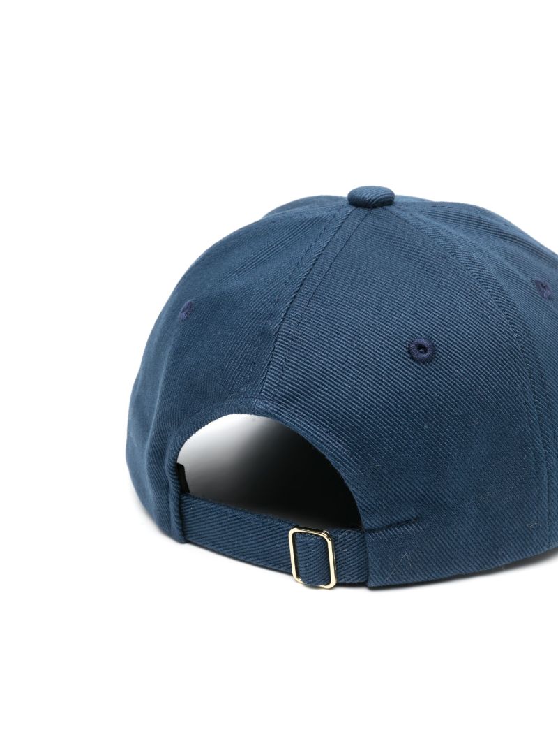 Blue Stacked Logo Cotton Cap