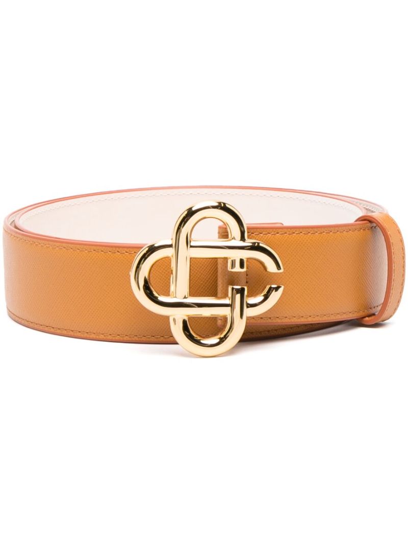Brown Logo Leather Belt