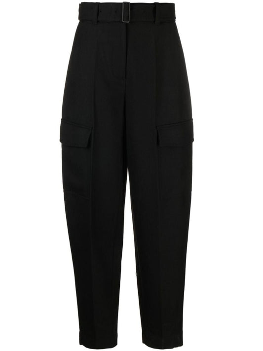 Black Devonport High-waisted Trousers