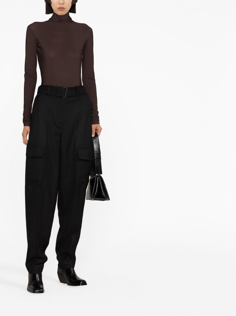 Black Devonport High-waisted Trousers