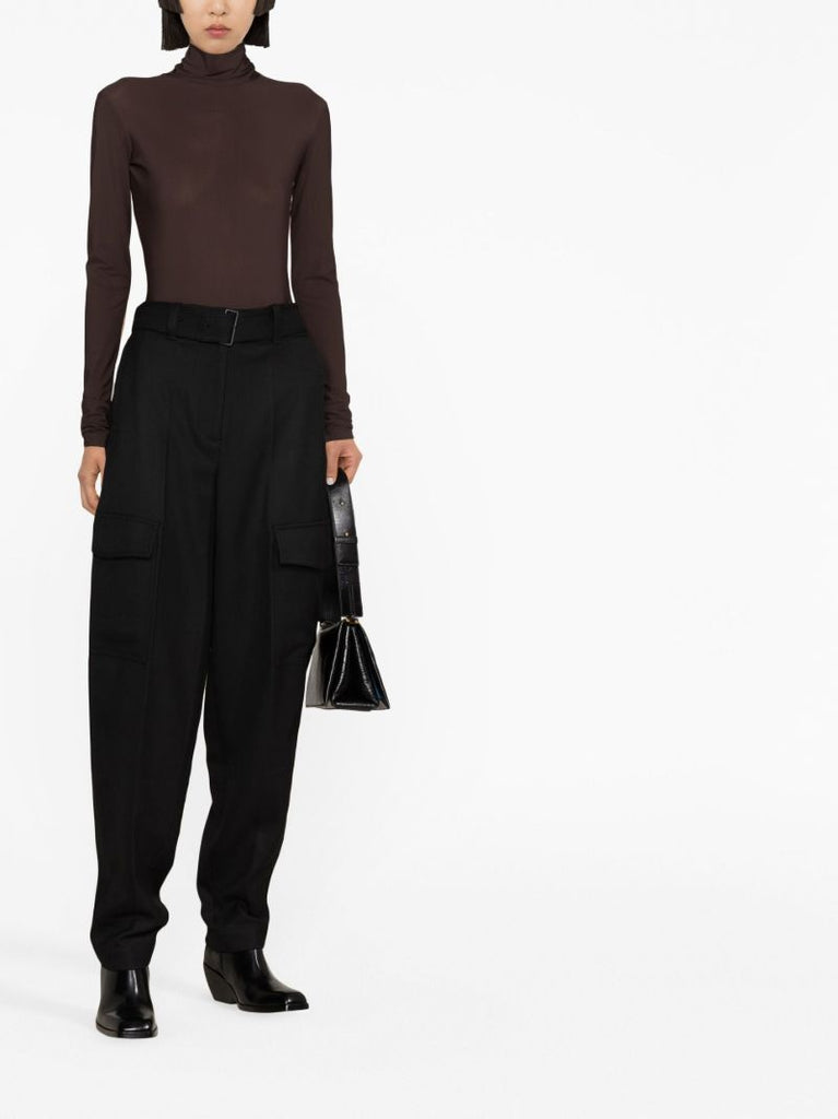 Black Devonport High-waisted Trousers