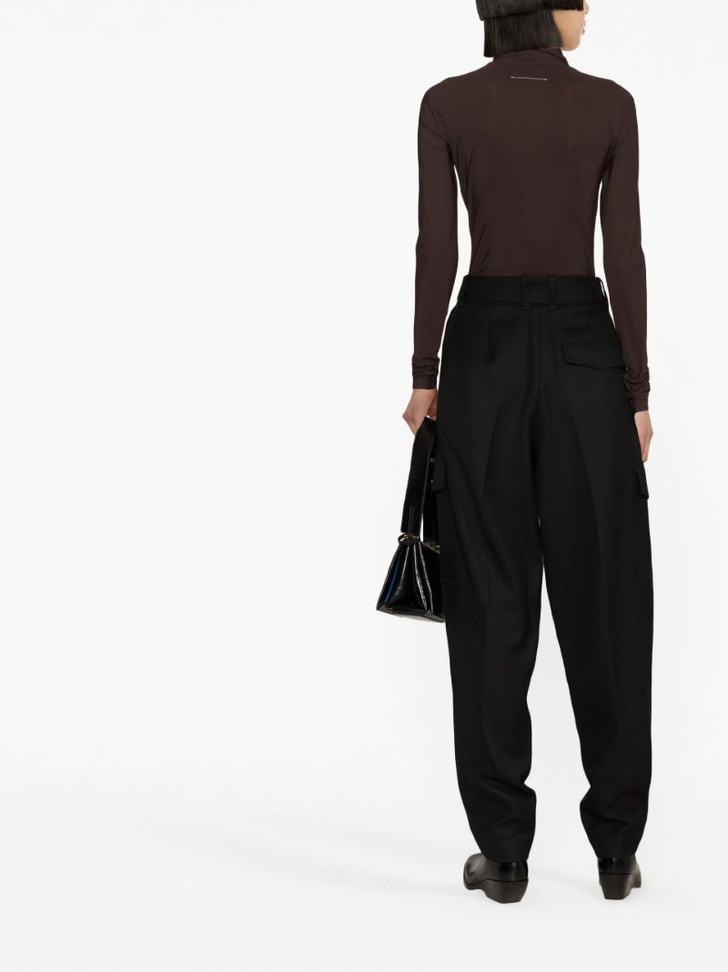 Black Devonport High-waisted Trousers