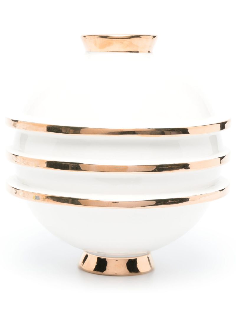 White Orbit Round Vase