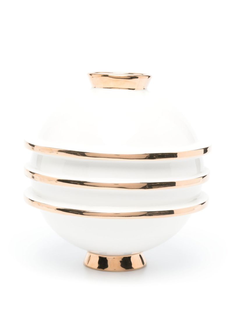 White Orbit Round Vase