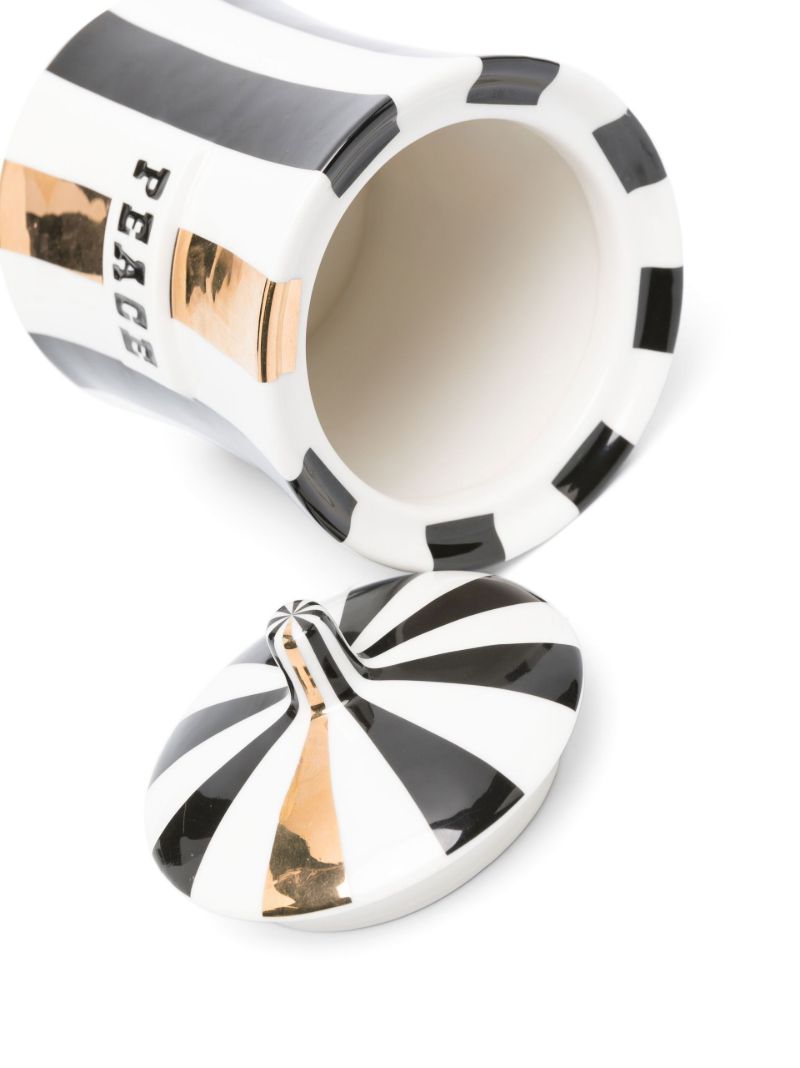 White Vice Peace Striped Canister