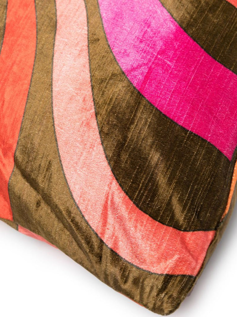 Brown Madrid Flames Velvet Cushion