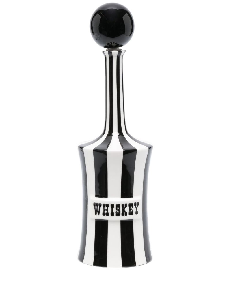 Black Vice Whiskey Striped Decanter