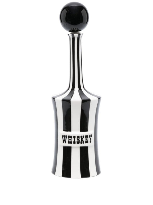 Black Vice Whiskey Striped Decanter