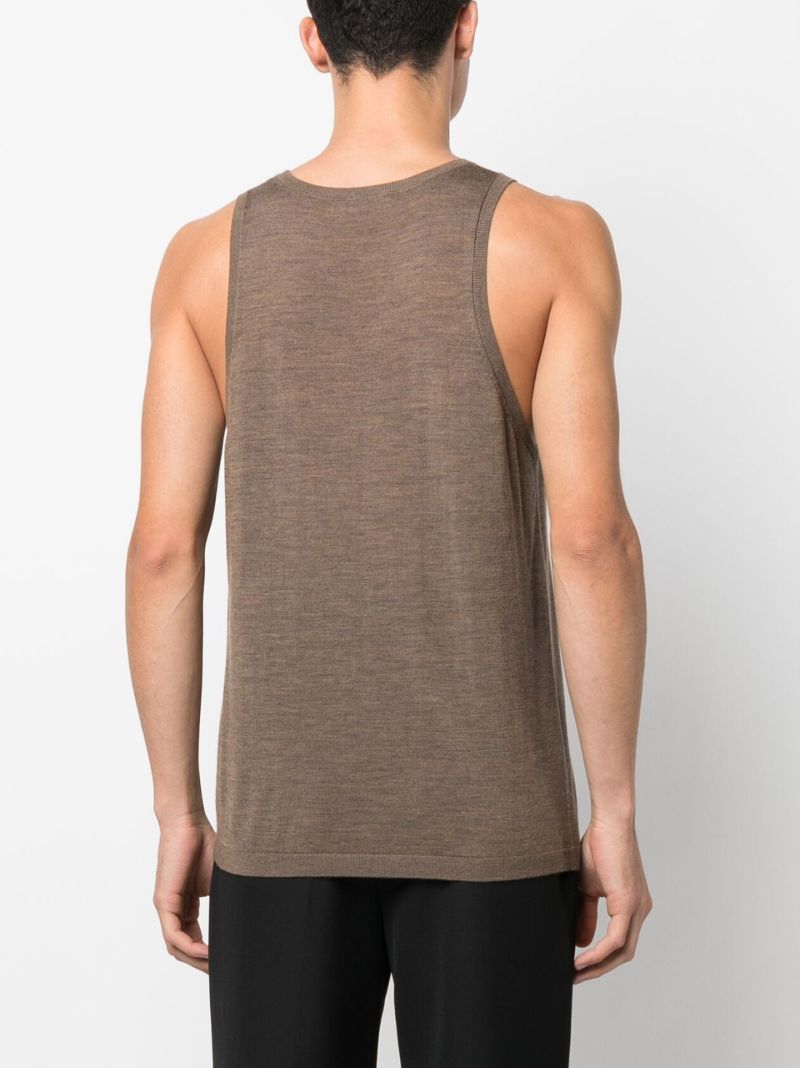 Beige Wool Tank Top