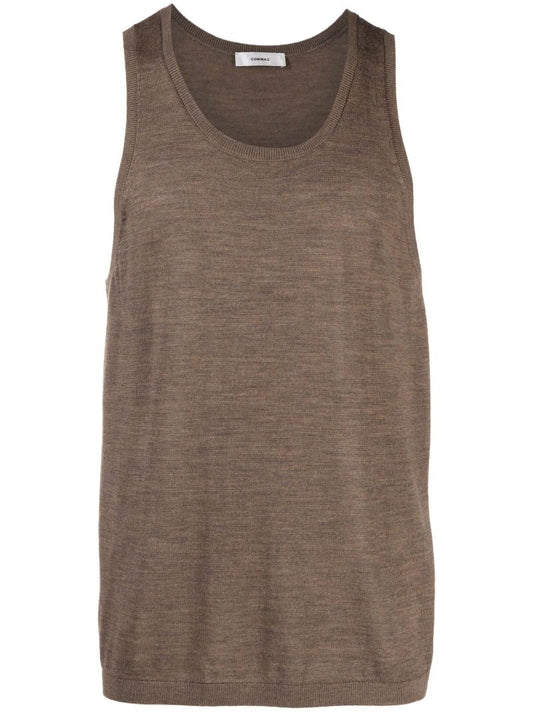 Beige Wool Tank Top