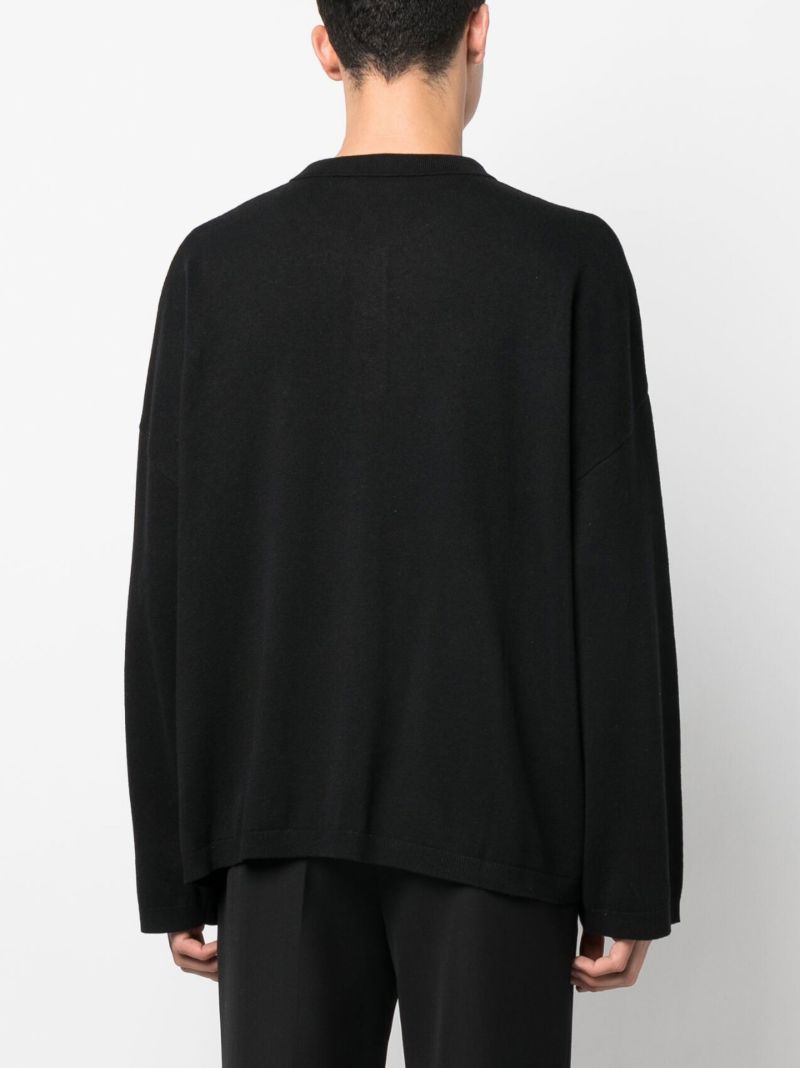 Black Long Sleeve Polo Top