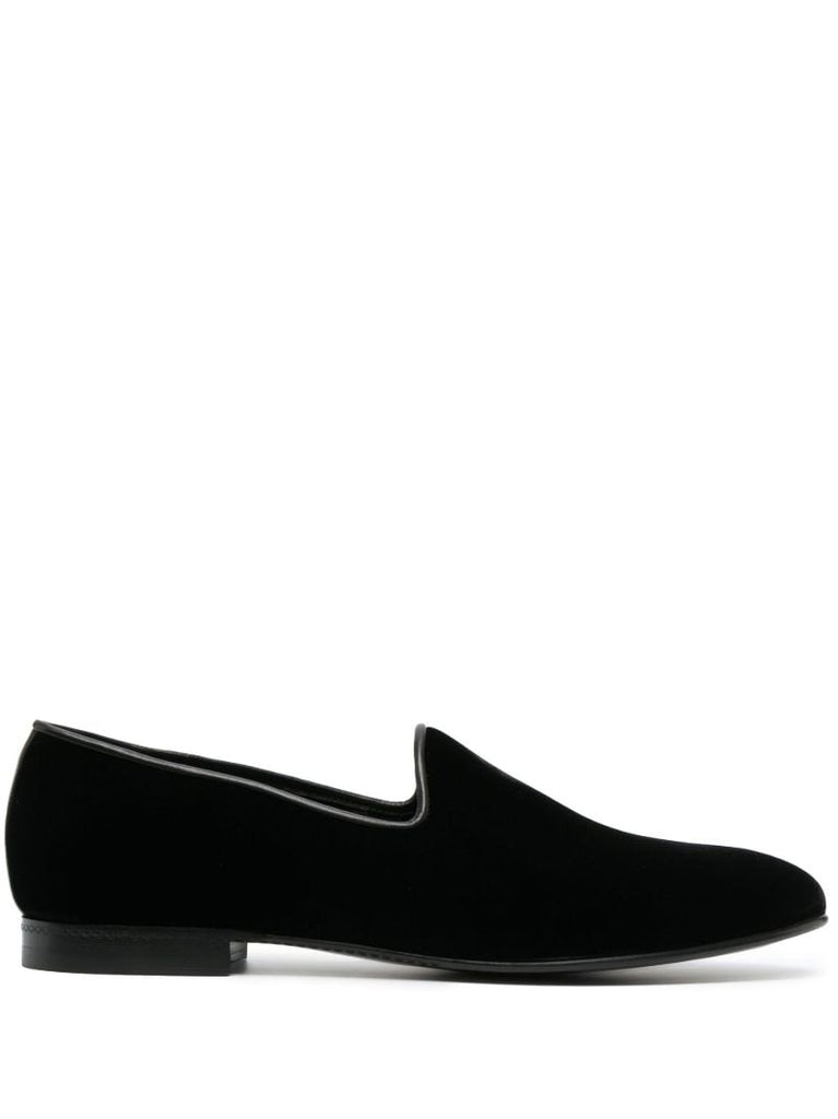 Black Lido Velvet Loafers