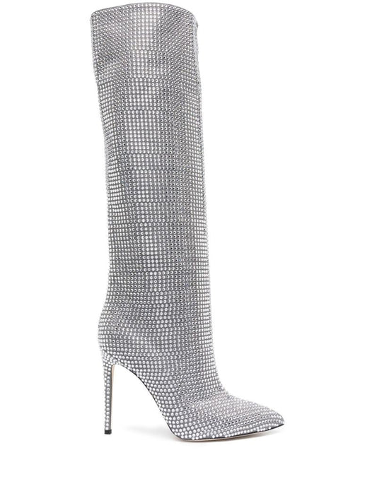 Silver Holly 105 Crystal Knee-high Boots