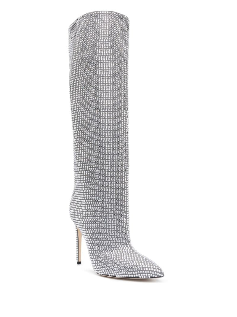 Silver Holly 105 Crystal Knee-high Boots