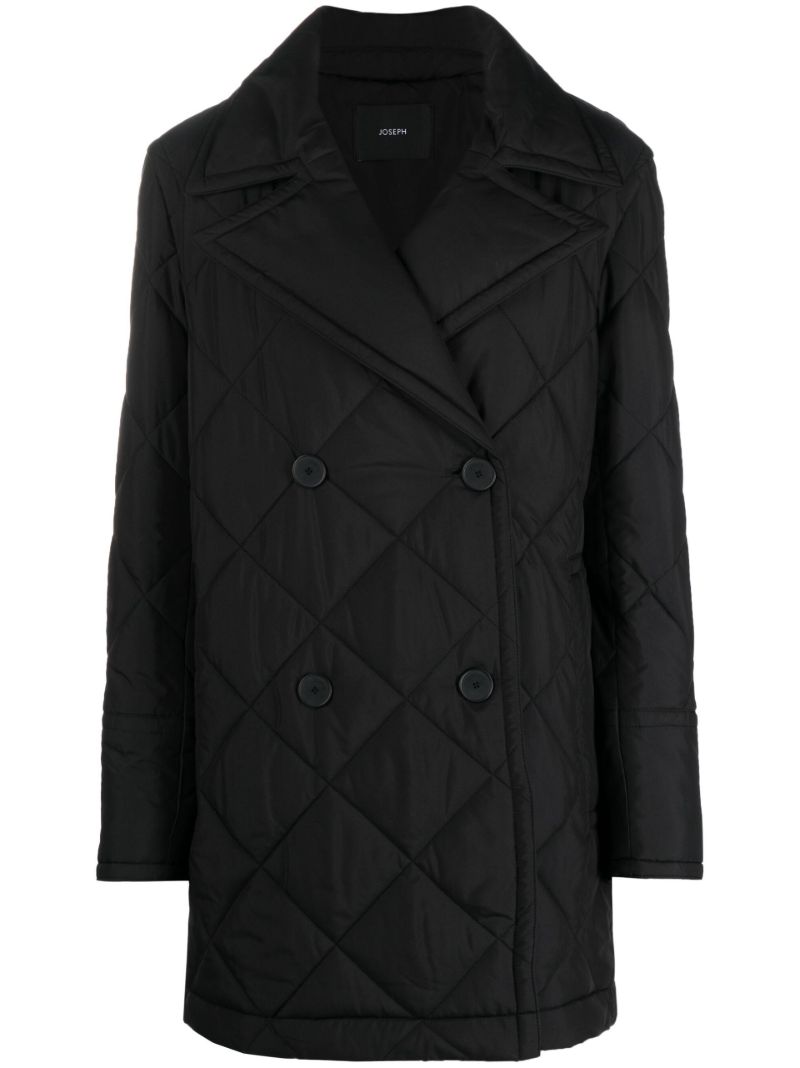 Black Denman Double-breasted Coat