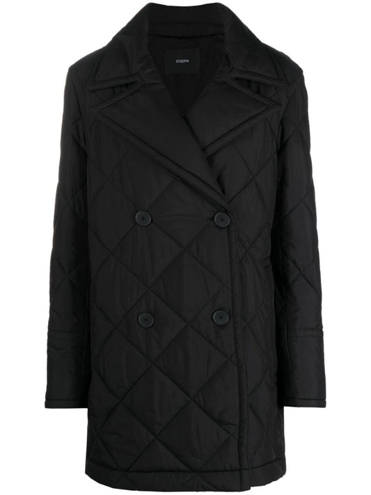 Black Denman Double-breasted Coat