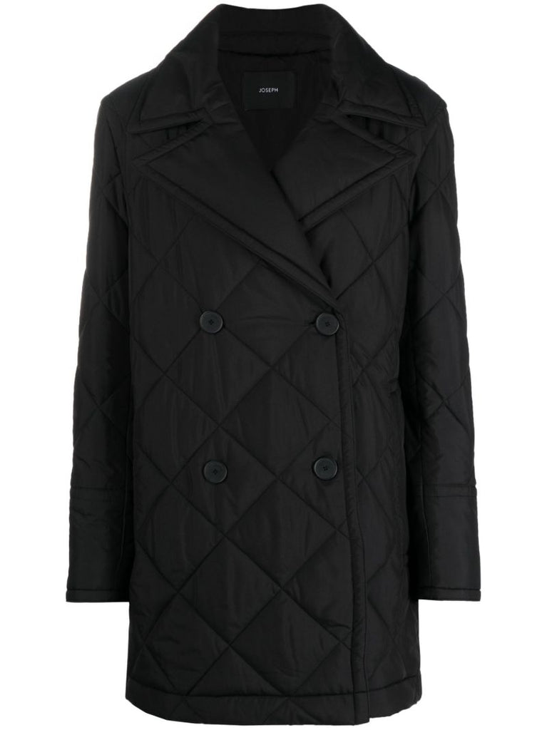 Black Denman Double-breasted Coat