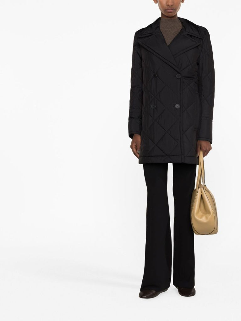 Black Denman Double-breasted Coat