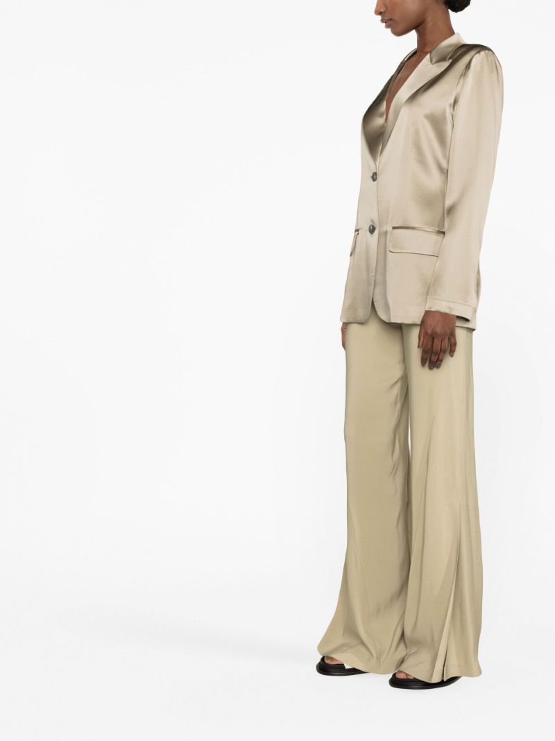 Green Moxon Single-breasted Silk Blazer