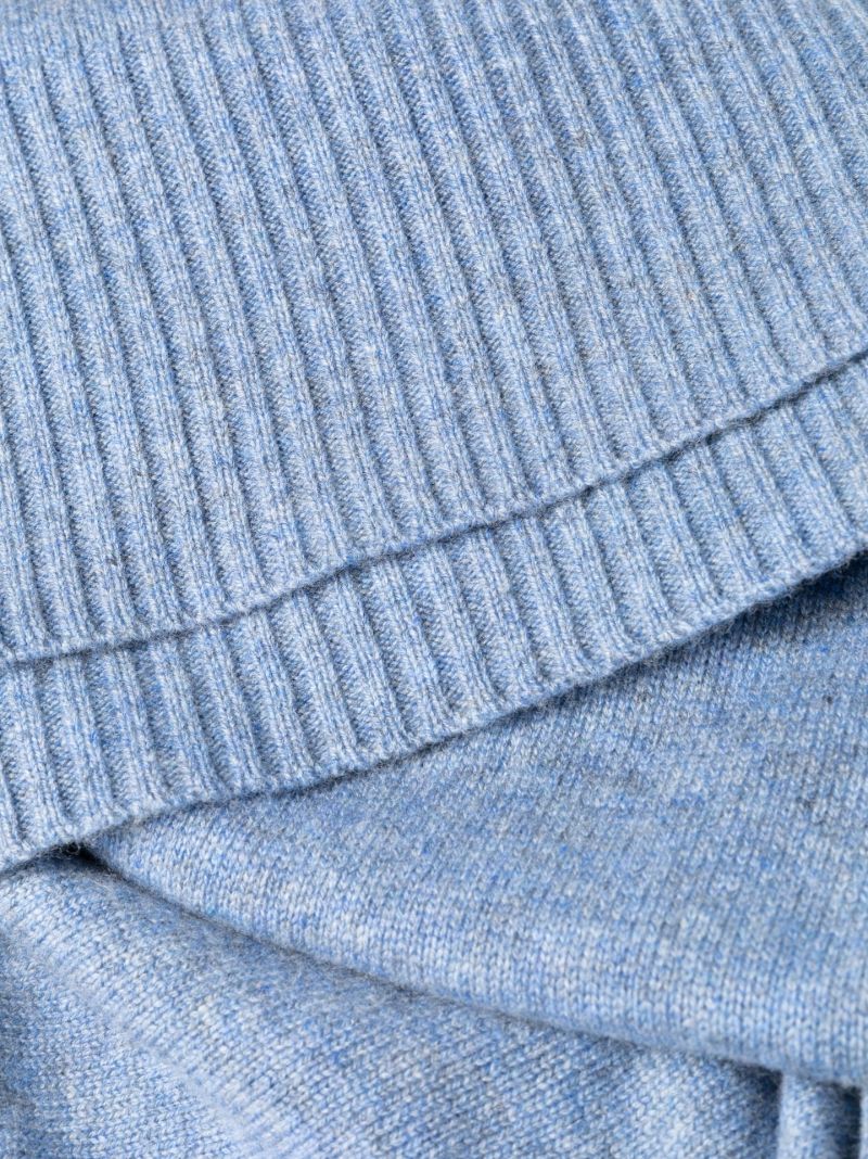Blue Cut-out Wool Midi Dress