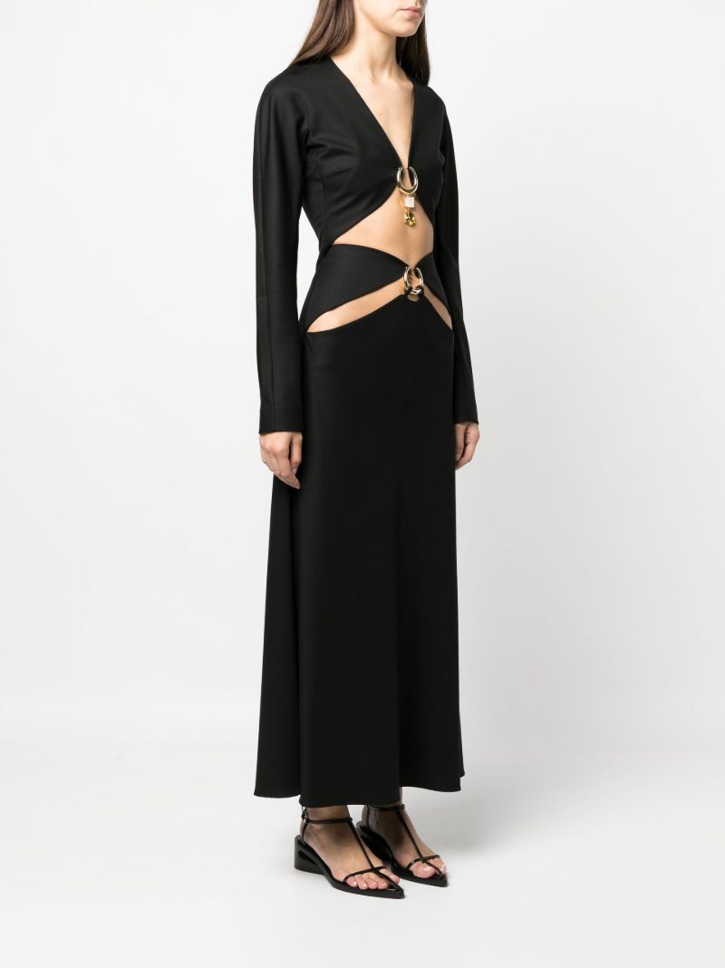 Black Pierced Wool Crop Top