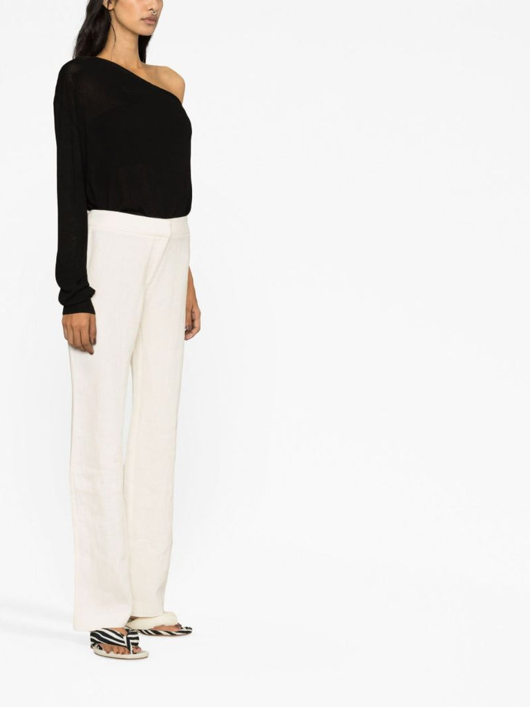 Black Bianca One-shoulder Top