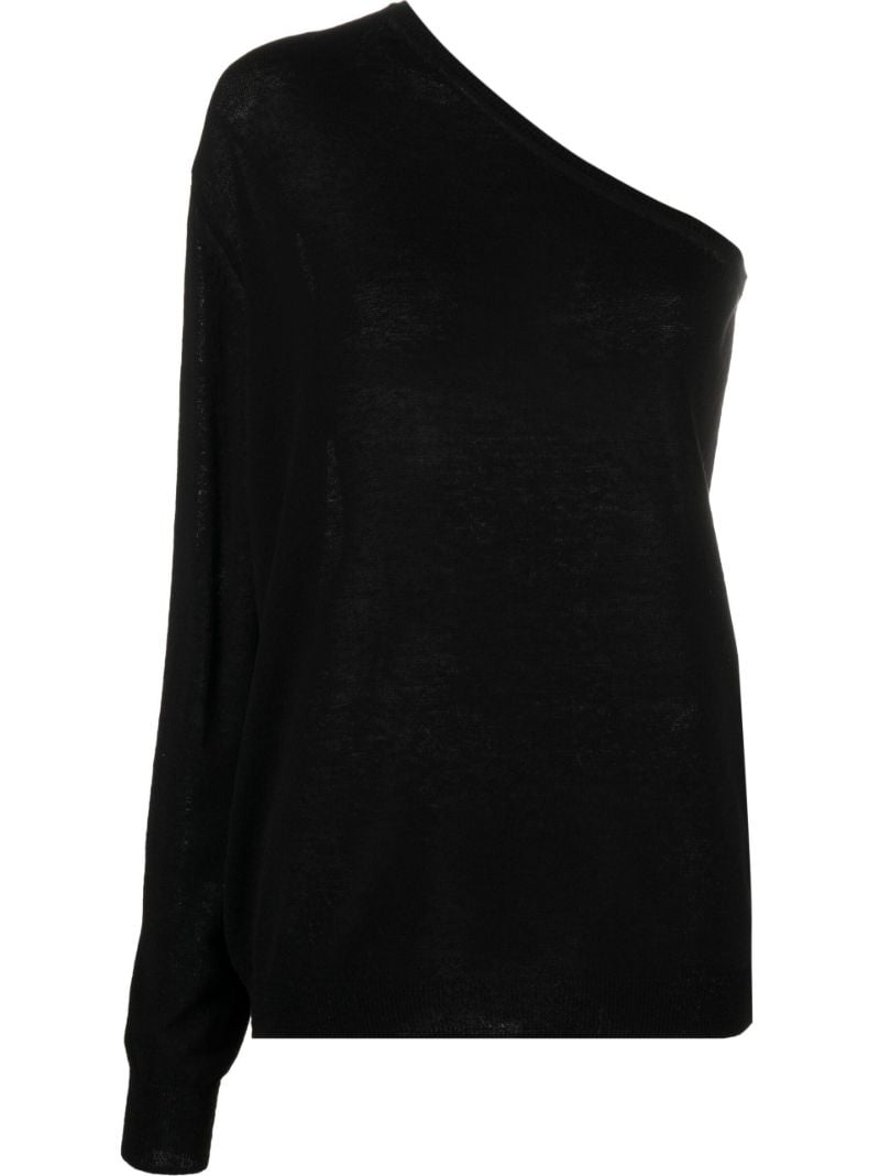 Black Bianca One-shoulder Top