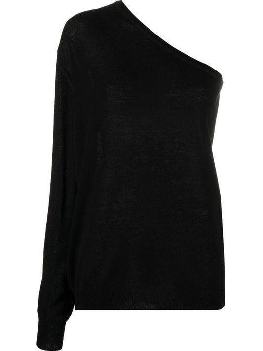 Black Bianca One-shoulder Top