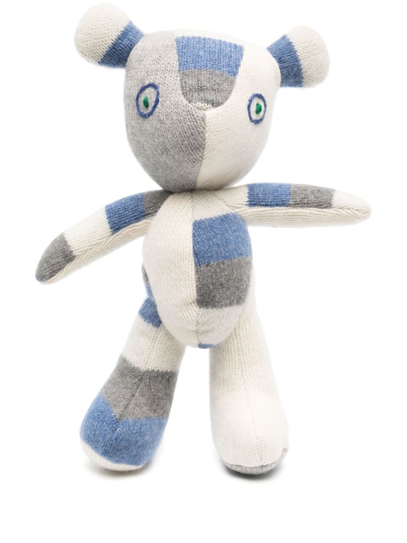 Blue Patchwork Teddy Bear