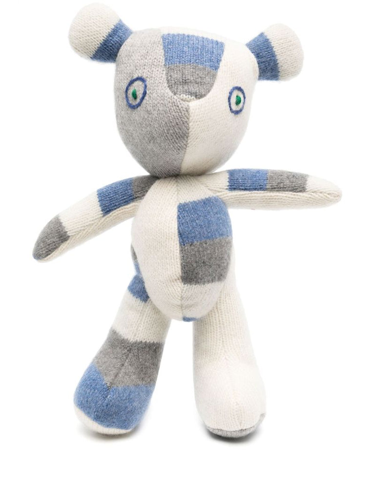 Blue Patchwork Teddy Bear