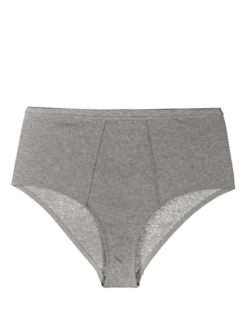 Grey Ribflex Super High-rise Briefs Set