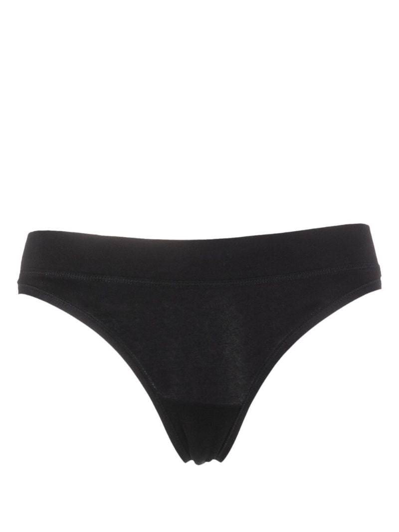 Black and White Organic Cotton Thong Set