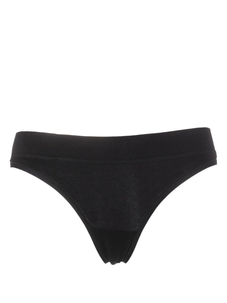 Black and White Organic Cotton Thong Set