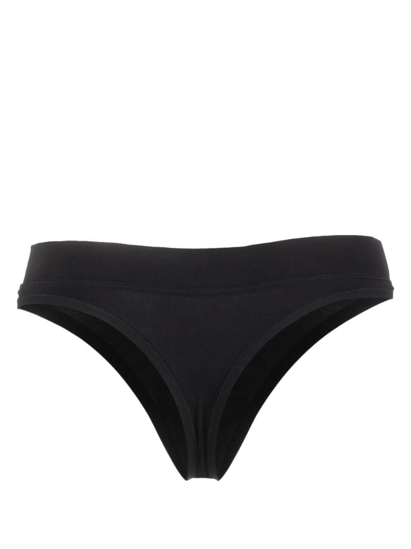 Black and White Organic Cotton Thong Set