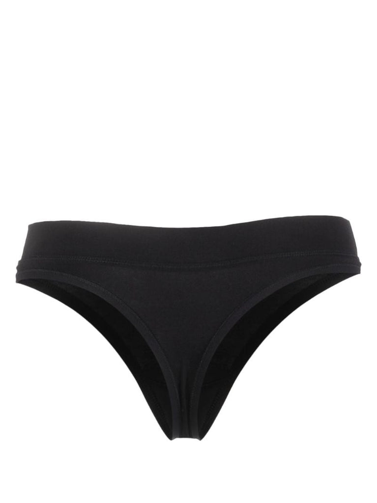 Black and White Organic Cotton Thong Set
