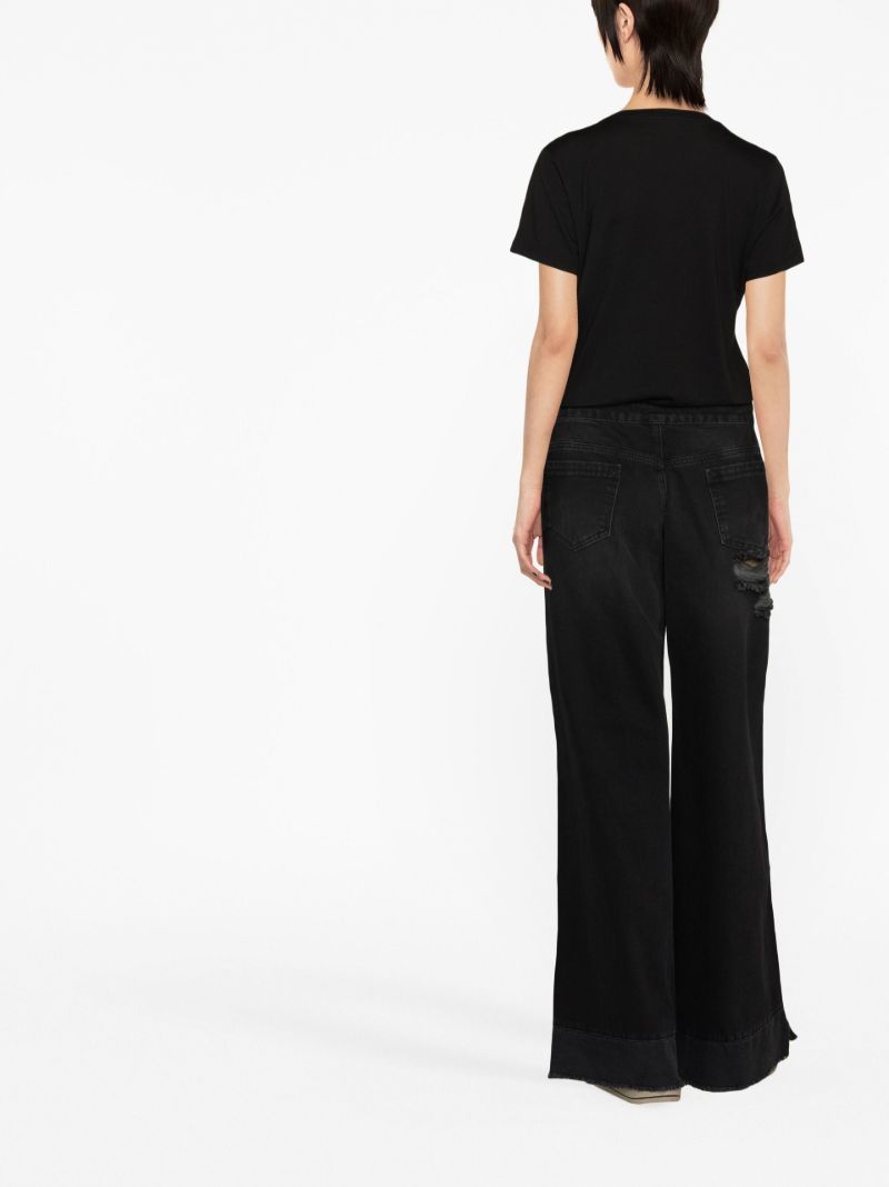 Black Logo Print Cotton T-shirt