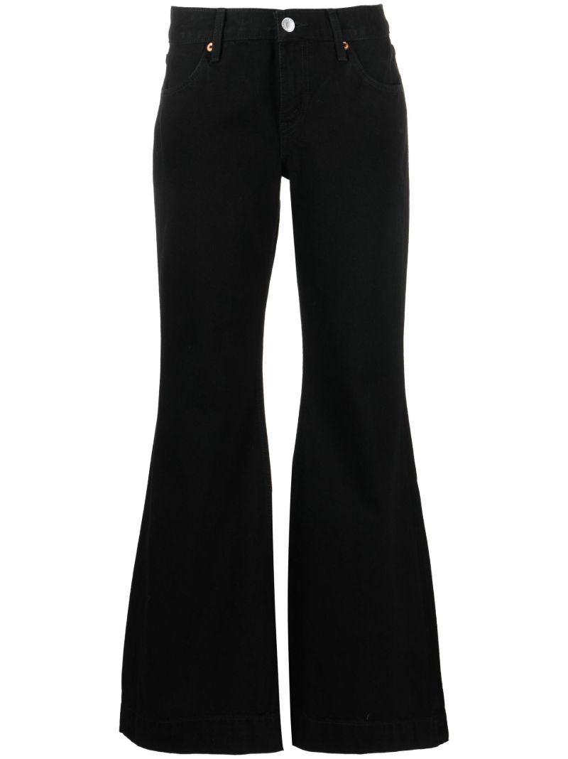 Black Ã¢â_x0082_¬Ë_x009c_70s Mid-rise Flared Jeans